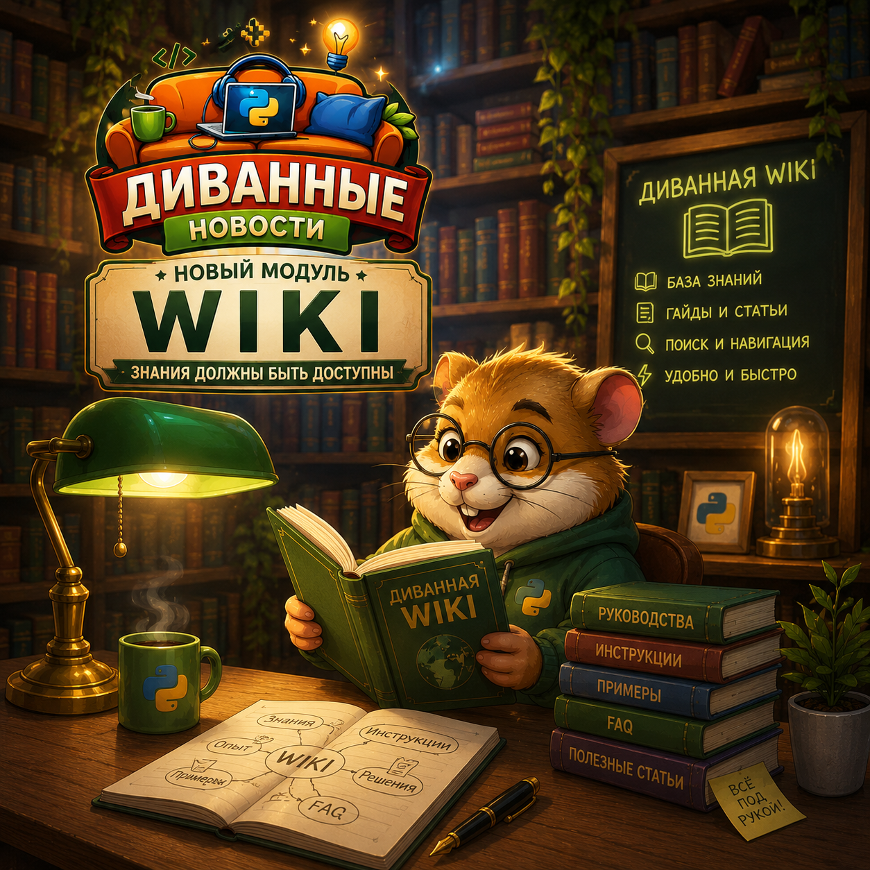 Диванная WIKI: знания теперь хранятся в норке 📚
